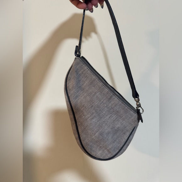 Christian Dior Denim Saddle Pochette-Rare Vintage - Picture 1 of 6